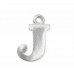 Letter Charm A, Pewter, 3/4" (19mm)