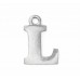 Letter Charm A, Pewter, 3/4" (19mm)