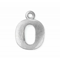 Letter Charm O, Pewter, 3/4" (19mm)