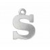 Letter Charm A, Pewter, 3/4" (19mm)