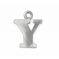 Letter Charm Y, Pewter, 3/4" (19mm)