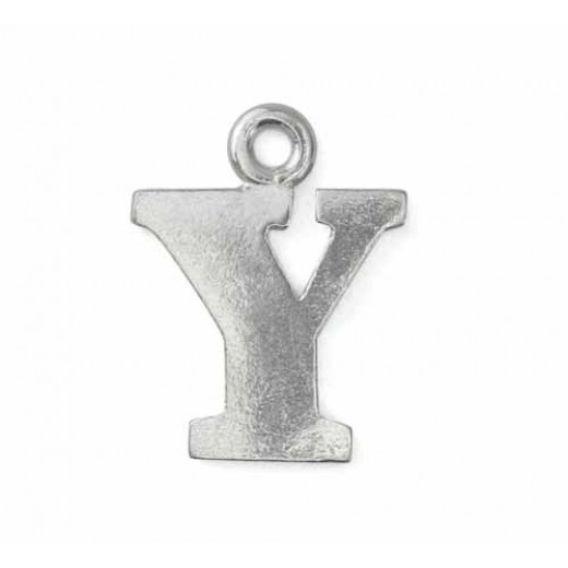 Letter Charm Y, Pewter, 3/4" (19mm)