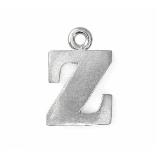 Letter Charm Z, Pewter, 3/4" (19mm)