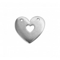 Pewter Cut Out Heart, 1" Blank