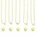Impress Art Personal Impressions, Gold Plated 16 Gauge 18" Necklace with Small 10mm Circle Tag, Pack of 5