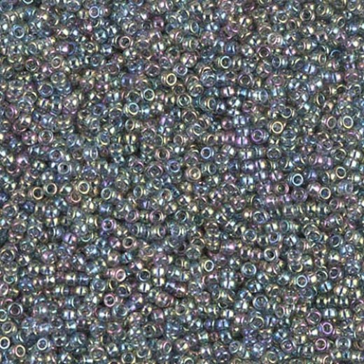 Transparent Grey Iris,  Miyuki 15/0 Seed Beads, Colour Code 2440, Approx 8.2g.