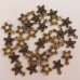 30 Antique Brass Flower Pendants, With Decorations On Front And Back