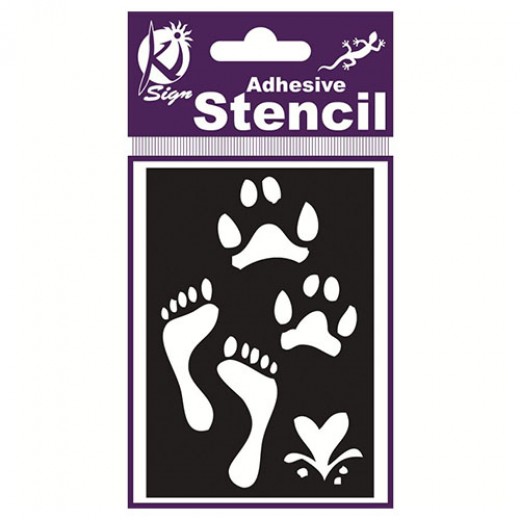 Spraycraft Adhesive Stencil (Foot Steps)