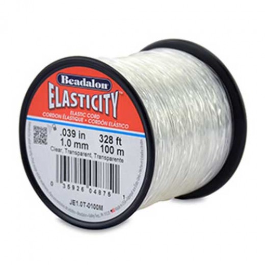 1 mm Clear Round Elasticity, 100m reel