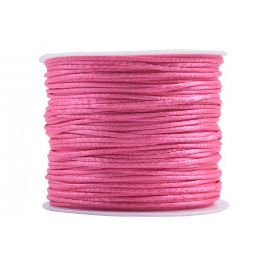 1mm Silky Knotting Cord, Approx 10 Metres, Strawberry Pink