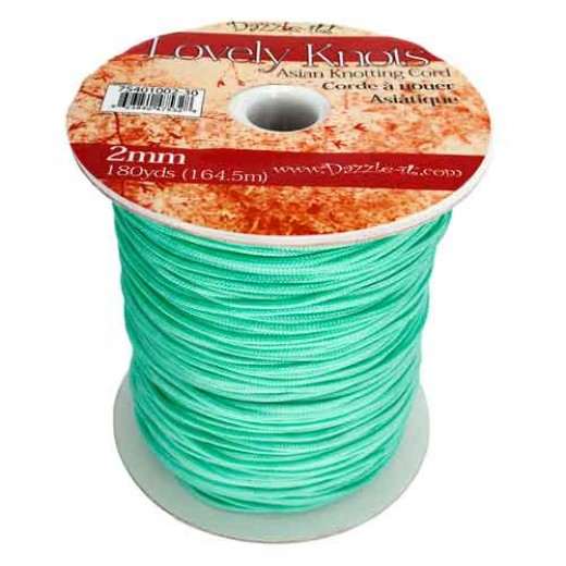 Turquoise 2mm Knotting Cord,5 metre length