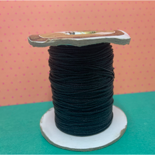 1.5mm Silk Cord, Approx 5 Metres, Black