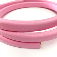 Pink 10 x 7mm Regaliz Leather in 20cm lengths