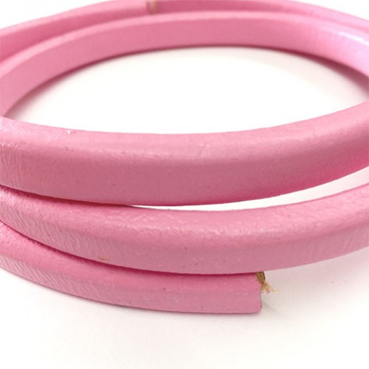 Pink 10 x 7mm Regaliz Leather in 20cm lengths