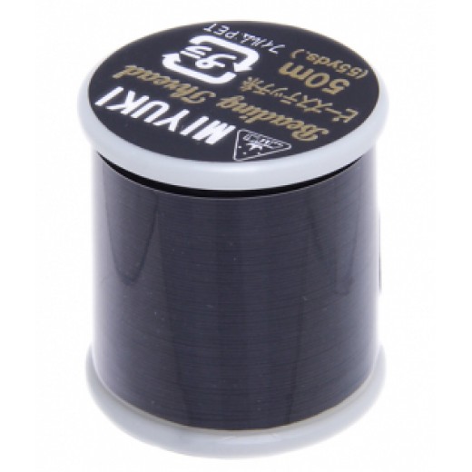 Black Miyuki Beading Thread - 50m reel