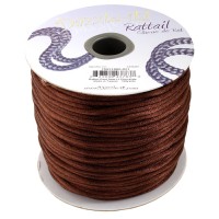 3mm Rattail Cord, Light Chocolate, priced per 5 metre