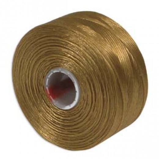 Gold S-Lon AA Bead weaving thread