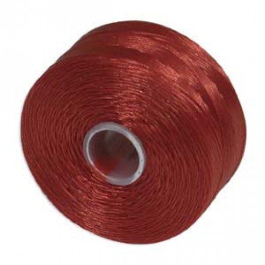 Red S-Lon AA Bead weaving thread