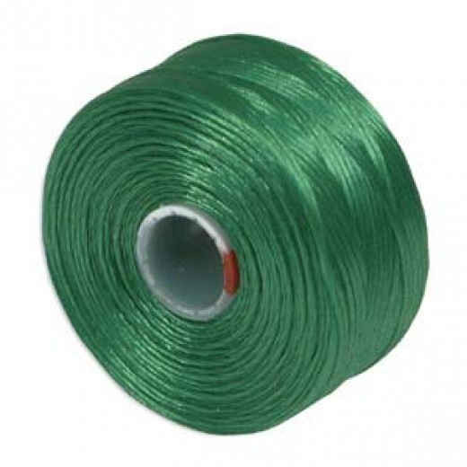 Green S-Lon D Tex 45 beading cord