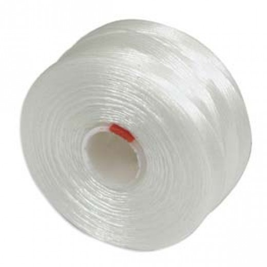 White S-Lon D Tex 45 beading cord