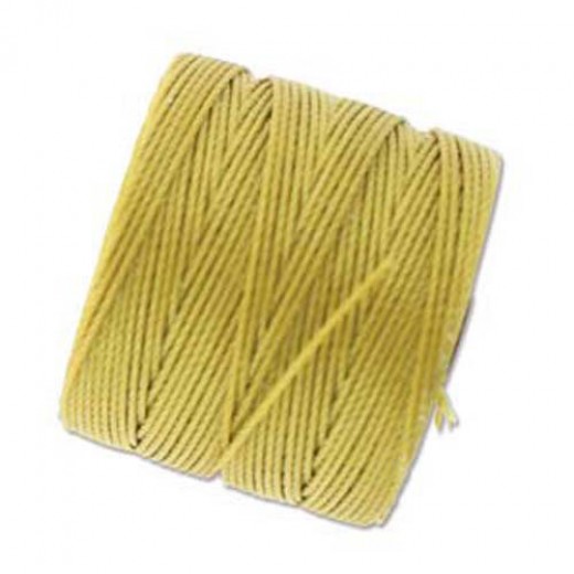 Light Maize S-Lon 0.5mm Bead Cord on 77 yard Spool