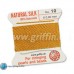 Amber Griffin Silk Thread with Needle, Size 10, 0.90mm dia. 2m 