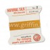 Amber Griffin Silk Thread with Needle, Size 2, 0.45mm dia. 2m 