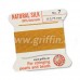 Amber Griffin Silk Thread with Needle, Size 7, 0.75mm dia. 2m 