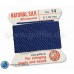 Dark Blue Griffin Silk Thread with Needle, Size 14, 1.02mm dia. 2m long