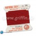 Garnet Griffin Silk Thread with Needle, Size 14, 1.02mm dia. 2m long