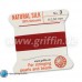 Garnet Griffin Silk Thread with Needle, Size 3, 0.50mm dia. 2m long