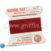Garnet Griffin Silk Thread with Needle, Size 7, 0.75mm dia. 2m long