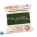 Olive Griffin Silk Thread with Needle, Size 10, 0.90mm dia. 2m long
