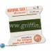 Olive Griffin Silk Thread with Needle, Size 5, 0.65mm dia. 2m long