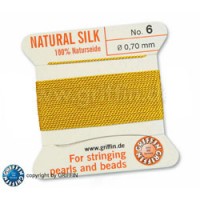 Yellow Griffin Silk Thread For Stringing Pearls