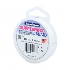 Braided Supplemax Illusion cord, 0.5mm, Clear, 25M