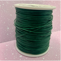 0.6mm Waxed Cotton Cord, 10 Metres, Hunter Green