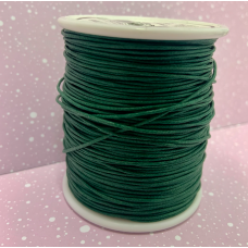 0.6mm Waxed Cotton Cord, 10 Metres, Hunter Green