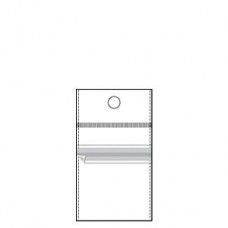 2" x  2" Clear Poly Hanging Bag, resealable with rebated top entry and...
