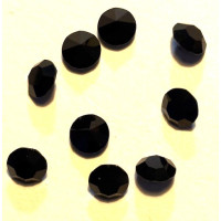 6mm Jet Chatons, 10pcs. 6mm Jet Chatons, 10pcs.