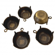 14mm Rivoli Cup, Antique Brass