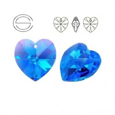 Swarovski Heart Pendant - Sapphire 14.4 x 14mm