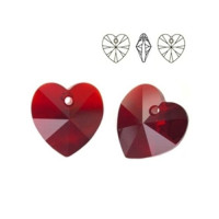 Larger Swarovski Heart Pendant - Siam 14.4 x 14mm Larger Swarovski Heart Pendant - Siam 14.4 x 14mm