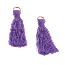 Purple 25mm Poly Cotton Tassels (10pcs)