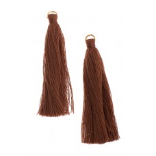 Brown 63mm Poly Cotton Tassels (10pcs)