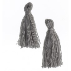 Grey 25mm Cotton Tassels (20pcs)