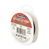 9lb, 0.004in Black Wildfire Ultra Beading Thread, 20yd spool