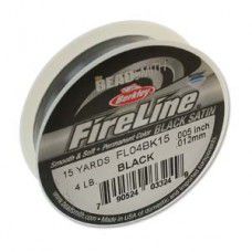 Fireline Black Satin Thread, 4lb, 15yd 0.005 in. diameter