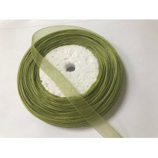 Leaf Green Organza Ribbon, 50 Metres