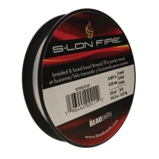 Pre-order S-Lon Fire Braided and Fused Beading Thread, Crystal, 8lb, 125yds (114...